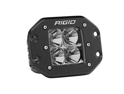 RIGID D-Series PRO LED Light, Flood Optic, Flush Mount, Single