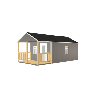 12x24 Utility Cabin with LP Smart Siding and Shingle Roof - 813 C