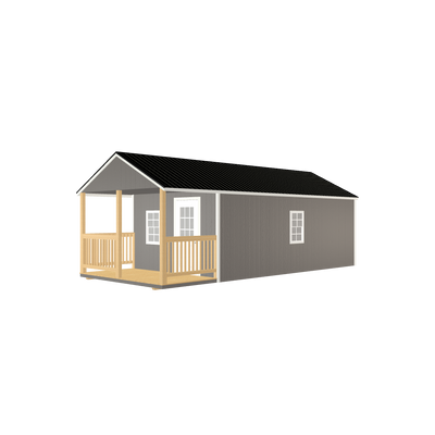 12x28 Utility Cabin with LP Smart Siding and Metal Roof - 813 C