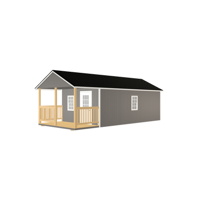 12x28 Utility Cabin with LP Smart Siding and Metal Roof - 813 L