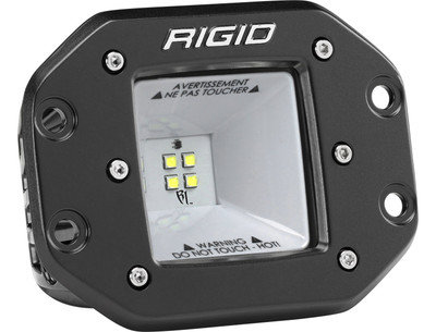RIGID 2X2 115 Degree DC LED Scene Light, Flush Mount, Black Housing, Single
