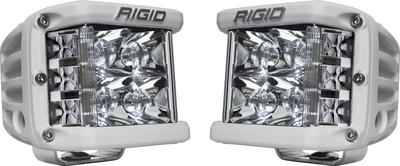RIGID D-SS PRO Side Shooter, Spot Optic, Surface Mount, White Housing, Pair