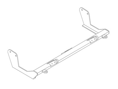 Tow Bar Base Plate, Hyundai Excel BX2303