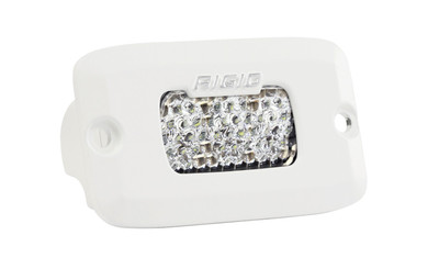 RIGID SR-M Series PRO, Flood Diffused, Flush Mount, White Housing, Single
