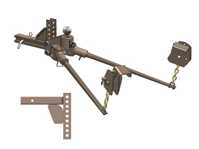 Hitch, Swaypro, 1,000 Lb, 9-9 Receiver Hitch BXW1000-S