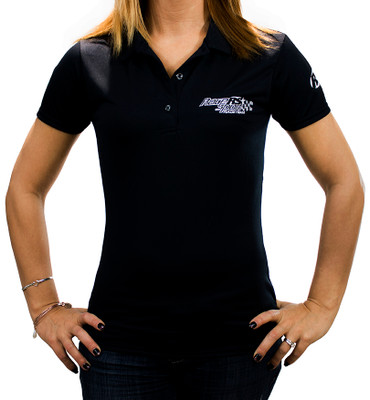 RS074BS - Ladies' Race Sport Performance Jersey Collared Sports Shirt (Black) (S) RS074BS - Ladies' Race Sport Performance Jersey Collared Sports Shirt (Black) (S)