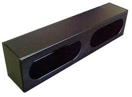 RS-103-2 - 6x2.5in Double Oval Powder Coated Steel Truck Light Box w/ Knockouts