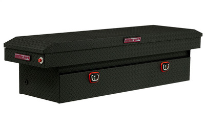 Saddle Box; Aluminum; Full Standard; Textured Matte Black; 10.5 cu ft; 127-52-03