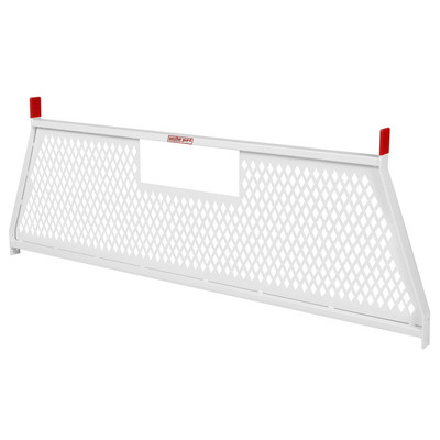 Cab Protector; Height 27.5 in.; Length 71.5 in.; Width 2.75 in.; White Color; Steel; Powder Coat Finish; Bed Rail Mounting Method; 1906-3-02 Cab Protector; Height 27.5 in.; Length 71.5 in.; Width 2.75 in.; White Color; Steel; Powder Coat Finish; Bed Rail Mounting Method; 1906-3-02