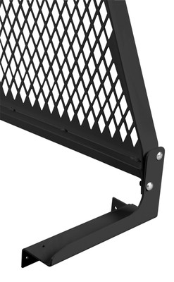 Cab Protector Mounting Kit; Height 5.75 in.; Length 13 in.; Width 4.75 in.; Inner Bed Width 63.5-64 in.; Steel; Black Color; 1921-5-02 Cab Protector Mounting Kit; Height 5.75 in.; Length 13 in.; Width 4.75 in.; Inner Bed Width 63.5-64 in.; Steel; Black Color; 1921-5-02