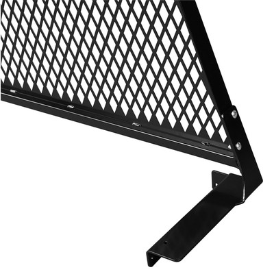 Compact Cab Protector Mounting Kit; Height 7 in.; Length 15.25 in.; Width 4.75 in.; Black Color; Steel; Powder Coat Finish; Bed Rail Mounting Method; 1927-5-01 Compact Cab Protector Mounting Kit; Height 7 in.; Length 15.25 in.; Width 4.75 in.; Black Color; Steel; Powder Coat Finish; Bed Rail Mounting Method; 1927-5-01