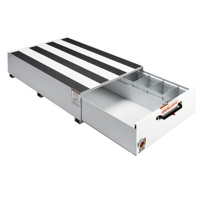 Heavy Duty Drawer Unit; Steel; 13.8 ft.; Height 13 in.; Length 48 in.; Width 30 in.; White; Drawer Depth 45 in.; Drawer Height 8.5 in.; Outdoor; Extra Wide Drawer; 334-3