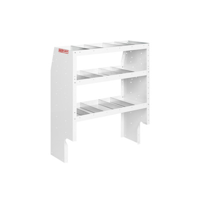 Heavy Duty Shelf Unit; Adjustable; 3.6 ft.; Depth 16 in.; Height 44 in.; Width 36 in.; White; Steel; 12 Dividers; 3 Shelves; Shelf Depth 2 in.; 9343-3-03