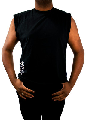 RS198BM - Men's Race Sport Lighting Sleeveless Shirt (Black) (M) RS198BM - Men's Race Sport Lighting Sleeveless Shirt (Black) (M)