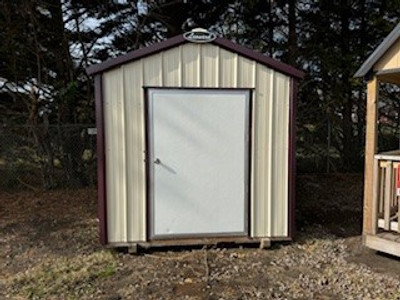 Used Gable Pilot 003 - 8x10 Metal Storage Shed with Steel Frame - 246271R