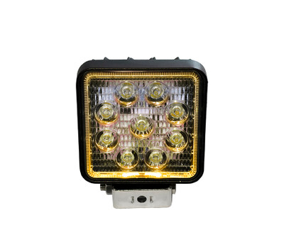 RS27W4Y - 4in 27W Square LED Spot Light w/ Yellow Halo