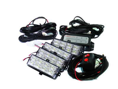 RS-281-4LED-R - (4) LED Grille Strobe Light Kit (Red) RS-281-4LED-R - (4) LED Grille Strobe Light Kit (Red)