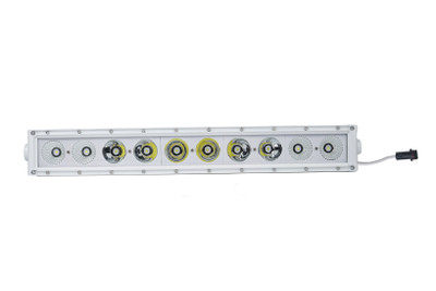 MS100WCWA - New - 22.5inch Marine Grade Wrap Around White Shell Light Bar with 100-Watt 10 x 10W High Intensity OSRAM LEDs
