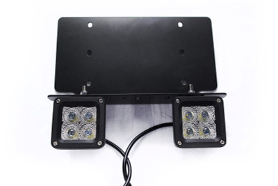 RSNRL62-3 - US License Plate Bracket w/ (2) Heavy Duty 3x3in LED Cubes 3,800 LUX RSNRL62-3 - US License Plate Bracket w/ (2) Heavy Duty 3x3in LED Cubes 3,800 LUX