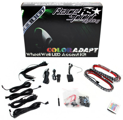 RSWWKIT - ColorADAPT Adaptive RGB LED Wheel Well Kit w/ Key Card RGB Remote