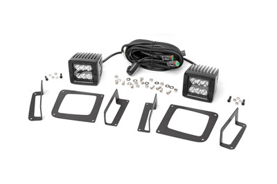 2-inch Black Series CREE LED Fog Light Kit (GMC Sierra 1500) 70689