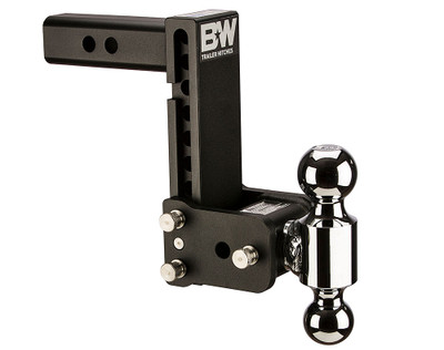 B&W Trailer Hitches - Tow And Stow Tri Ball 2" Adj Ball Mount 5" Drop/5-1/2" Rise, Black - TS10040B B&W Trailer Hitches - Tow And Stow Tri Ball 2" Adj Ball Mount 5" Drop/5-1/2" Rise, Black - TS10040B