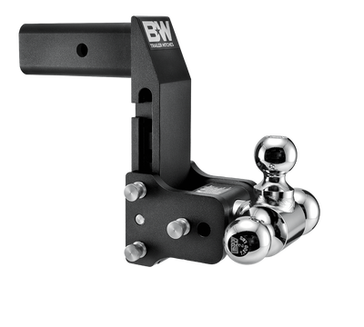 B&W Trailer Hitches - 2.5 Model 10 Black Tow And Stow Tri Ball for Multi-Pro Tailgate - TS20067BMP
