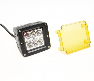 Race Sport - Street Series 3x4in 24W 6-LED CREE Cube Spot Light w/ Optional Amber Cover RS6L24WC Race Sport - Street Series 3x4in 24W 6-LED CREE Cube Spot Light w/ Optional Amber Cover RS6L24WC