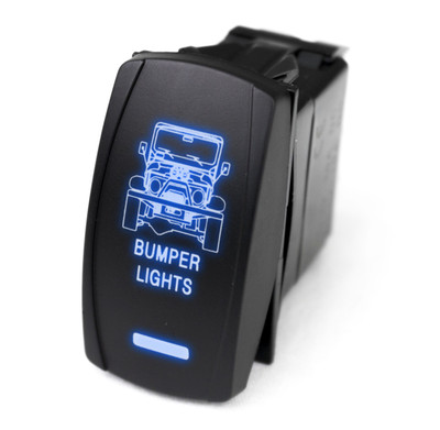 Race Sport - LED Rocker Switch w/ Blue LED Radiance (Bumper Lights) RSLE34B Race Sport - LED Rocker Switch w/ Blue LED Radiance (Bumper Lights) RSLE34B