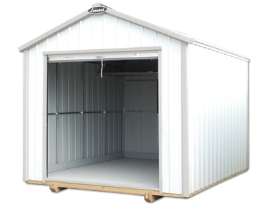 10x12 Gable Roof Steel Shed for Golf Cart Storage - 172 10x12 Gable Roof Steel Shed for Golf Cart Storage - 172