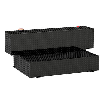 Hammerhead-Style 100-Gallon Bright Aluminum L-Shape Transfer Tank - TT-100HH-B