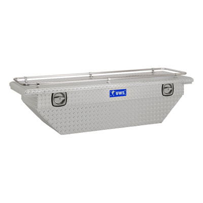 Secure Lock Crossover Deep Angled Low Profile Aluminum Toolbox Bright with Rail SLD-69-A-LP-R