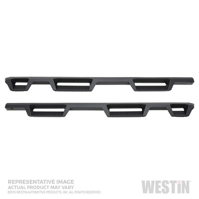 HDX Drop Wheel-to-Wheel Nerf Step Bars Textured Black 56-534695