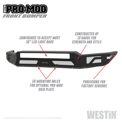 Pro-Mod Front Bumper Textured Black 58-41045