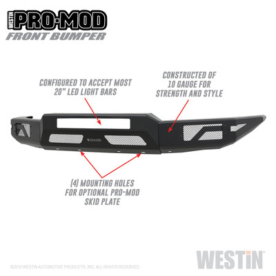 Pro-Mod Front Bumper Textured Black 58-41055