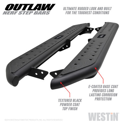 Outlaw Nerf Step Bars Textured Black 58-52775