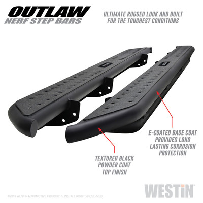 Outlaw Nerf Step Bars Textured Black 58-53725