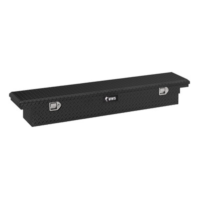Gloss Black Aluminum 69" Slim Truck Tool Box, Low Profile - TBS-69-SL-LP-B