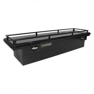 67" King Size Tool Box - Low Profile Lid - Full Notch - with Rail - Gloss Black KS67LPFNRLGB