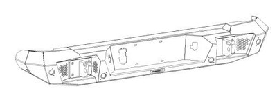 Trailline Rear Full Width Bumper for Jeep Gladiator JT 275120T