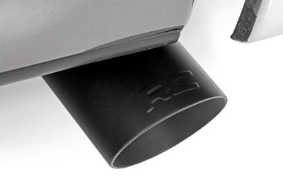 Exhaust Tip - Black - RC Logo - 2.5-3.125 Inch Pipe 96004A