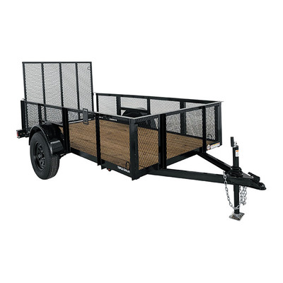 6x10 Utility Trailer with 15" Open Sides, Radial Tires, and Fold-Flat Gate - 180