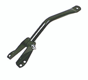Mirror Arm and Bracket, Black, Left Side; 55-86 Jeep CJ Models