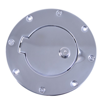 Locking Gas Cap Door, Stainless Steel; 97-06 Jeep Wrangler TJ