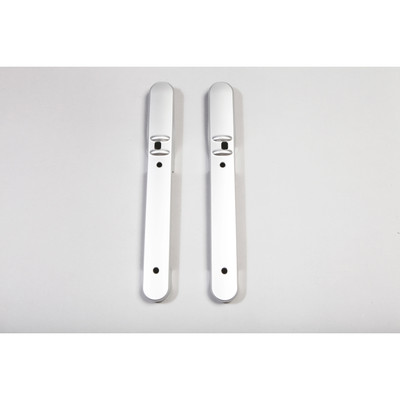 Front Door Handle Trim, Brushed Silver; 07-10 Jeep Wrangler JK