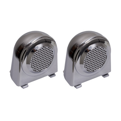 Tweeter Speaker Enclosures, Chrome; 07-10 Jeep Wrangler JK