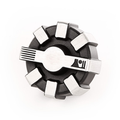 Elite Aluminum Fuel Cap,Brushed; 01-21 Wrangler JK/JL, 20-21 Gladiator JT