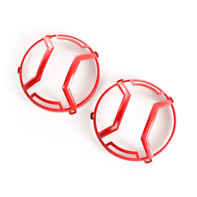 Elite Euro Guard Kit, Headlight, Red; 07-18 Jeep Wrangler JK/JKU