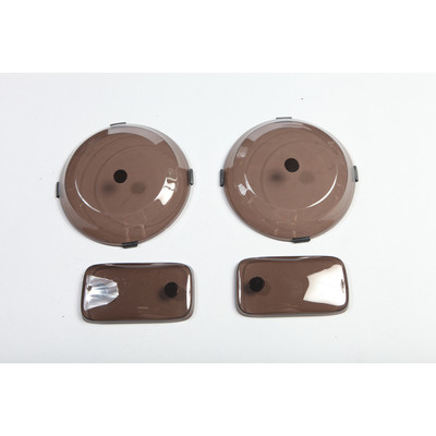Headlight and Turn Signal Cover Set, Smoke; 97-06 Jeep Wrangler TJ