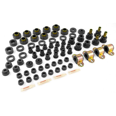 Total Bushing Kit, Black; 80-86 Jeep CJ5/CJ7